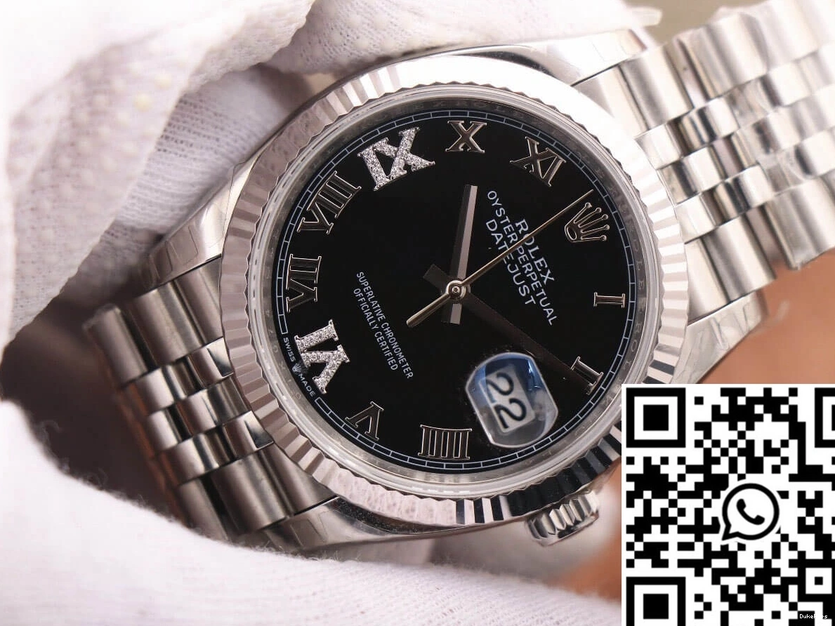 Rolex Diamond-set Datejust EW M126233 Factory Black Dial 0501